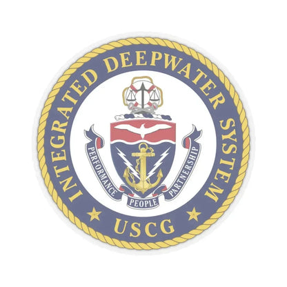 USCG Integrated Deepwater System (U.S. Coast Guard) STICKER Vinyl Kiss-Cut Decal 6 Inch Transparent - The Sticker Space