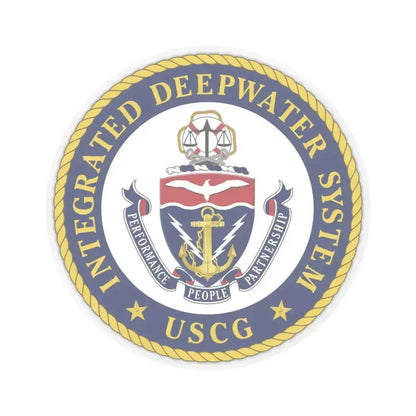 USCG Integrated Deepwater System (U.S. Coast Guard) STICKER Vinyl Kiss-Cut Decal 6 Inch Transparent - The Sticker Space