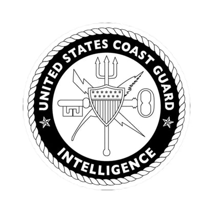 USCG Intelligence 1 color (U.S. Coast Guard) STICKER Vinyl Kiss-Cut Decal 2 Inch White - The Sticker Space