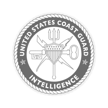USCG Intelligence 1 color (U.S. Coast Guard) STICKER Vinyl Kiss-Cut Decal 3 Inch Transparent - The Sticker Space