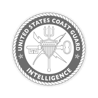 USCG Intelligence 1 color (U.S. Coast Guard) STICKER Vinyl Kiss-Cut Decal 6 Inch Transparent - The Sticker Space