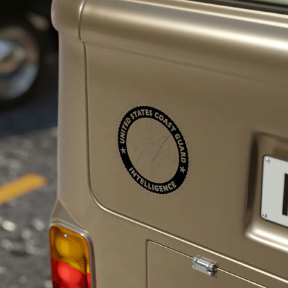 USCG Intelligence BW (U.S. Coast Guard) Transparent STICKER Die-Cut Vinyl Decal - The Sticker Space