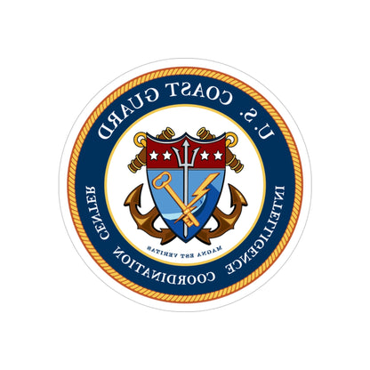 USCG Intelligence Coordination Center (U.S. Coast Guard) REVERSE PRINT Transparent STICKER-5 Inch-The Sticker Space