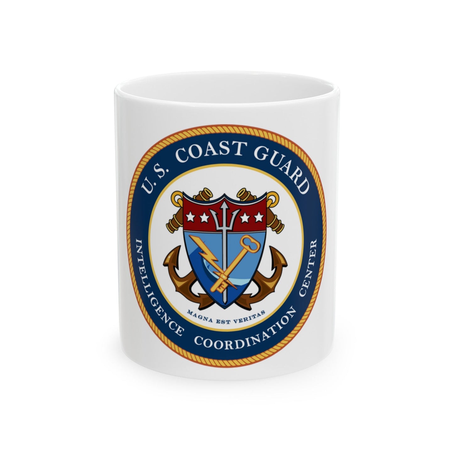 USCG Intelligence Coordination Center (U.S. Coast Guard) White Coffee Mug-11oz-The Sticker Space