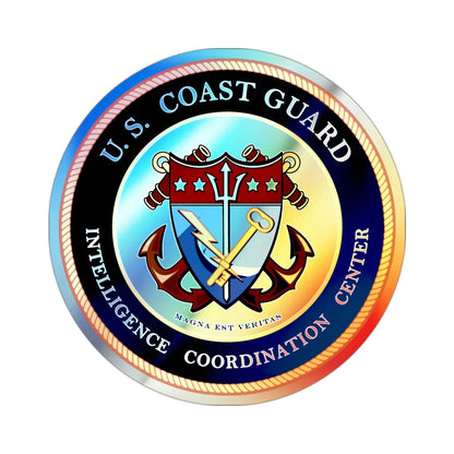 USCG Intelligence Coordination Center (U.S. Coast Guard) Holographic STICKER Die-Cut Vinyl Decal 2 Inch Holographic - The Sticker Space