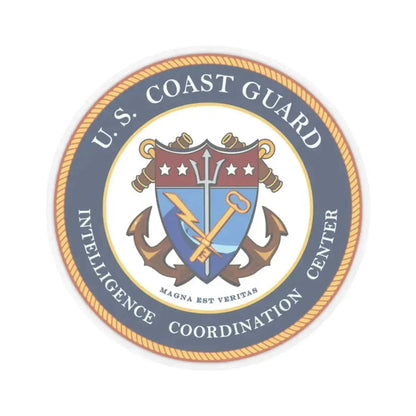 USCG Intelligence Coordination Center (U.S. Coast Guard) STICKER Vinyl Kiss-Cut Decal 3 Inch Transparent - The Sticker Space