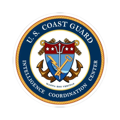 USCG Intelligence Coordination Center (U.S. Coast Guard) STICKER Vinyl Kiss-Cut Decal 3 Inch White - The Sticker Space