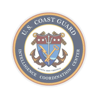 USCG Intelligence Coordination Center (U.S. Coast Guard) STICKER Vinyl Kiss-Cut Decal 4 Inch Transparent - The Sticker Space