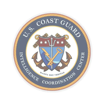 USCG Intelligence Coordination Center (U.S. Coast Guard) STICKER Vinyl Kiss-Cut Decal 4 Inch Transparent - The Sticker Space