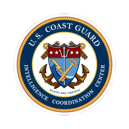 USCG Intelligence Coordination Center (U.S. Coast Guard) STICKER Vinyl Kiss-Cut Decal 6 Inch White - The Sticker Space