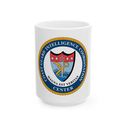 USCG Intelligence Coordination Ctr (U.S. Coast Guard) White Coffee Mug-15oz-The Sticker Space