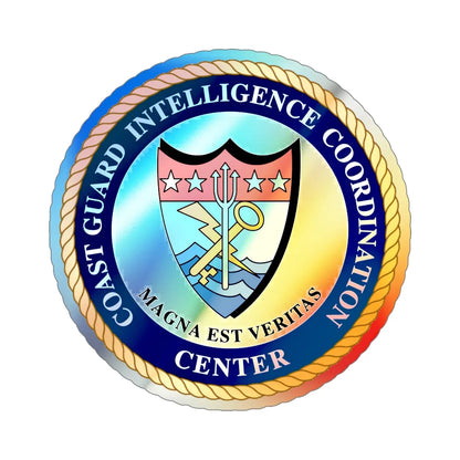 USCG Intelligence Coordination Ctr (U.S. Coast Guard) Holographic STICKER Die-Cut Vinyl Decal 5 Inch Holographic - The Sticker Space