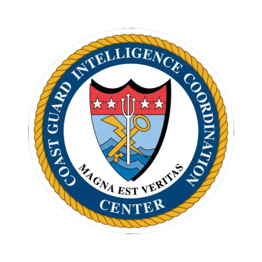 USCG Intelligence Coordination Ctr (U.S. Coast Guard) STICKER Vinyl Kiss-Cut Decal 2 Inch White - The Sticker Space