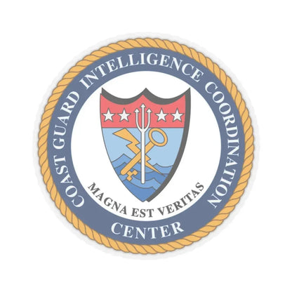 USCG Intelligence Coordination Ctr (U.S. Coast Guard) STICKER Vinyl Kiss-Cut Decal 3 Inch Transparent - The Sticker Space