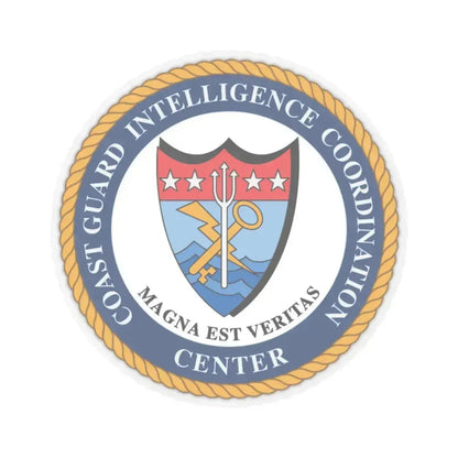 USCG Intelligence Coordination Ctr (U.S. Coast Guard) STICKER Vinyl Kiss-Cut Decal 3 Inch Transparent - The Sticker Space