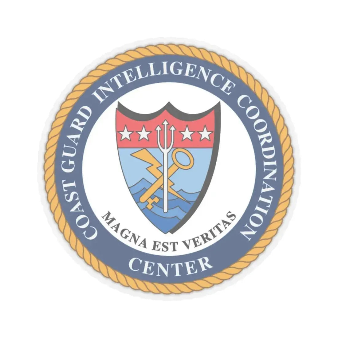 USCG Intelligence Coordination Ctr (U.S. Coast Guard) STICKER Vinyl Kiss-Cut Decal 6 Inch Transparent - The Sticker Space