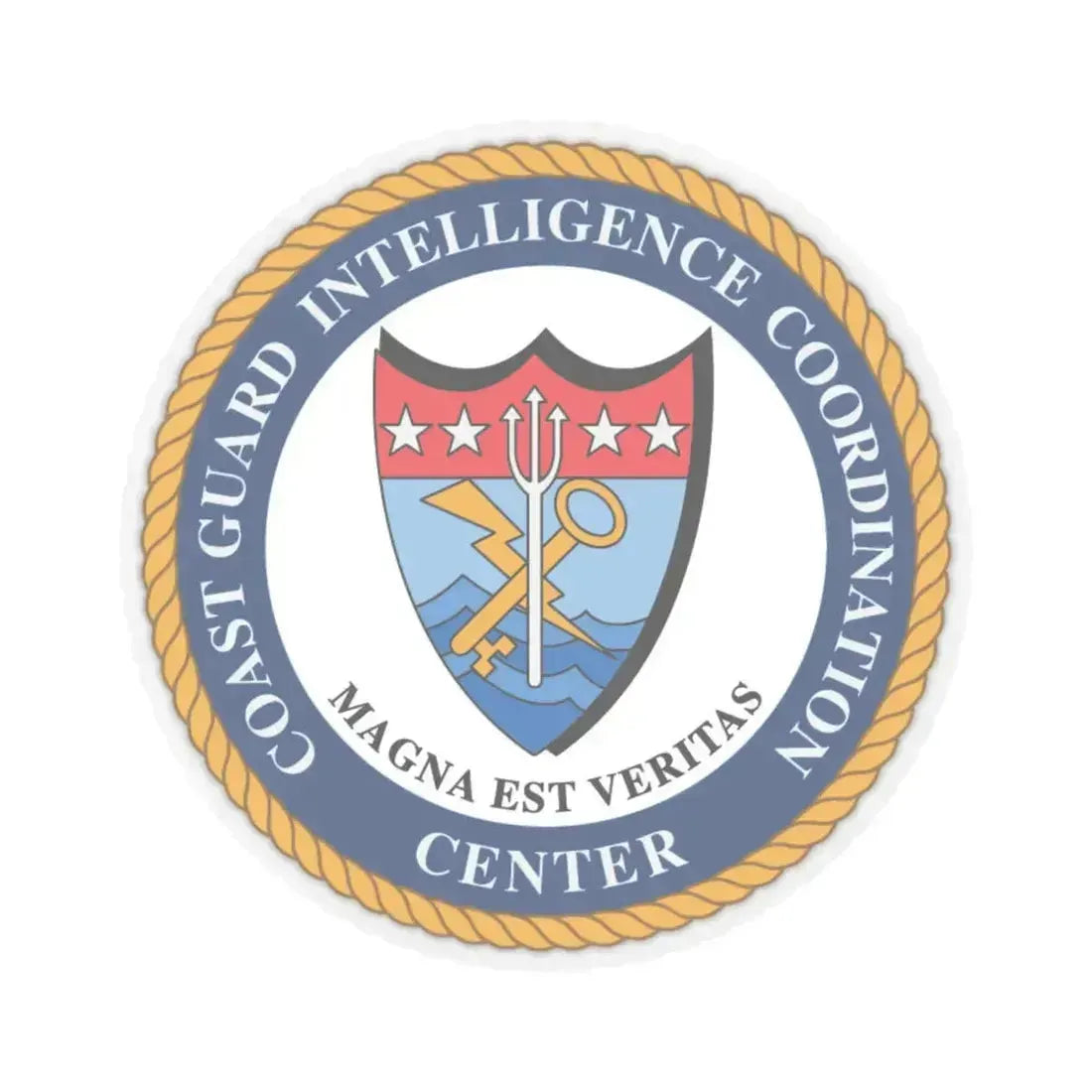 USCG Intelligence Coordination Ctr (U.S. Coast Guard) STICKER Vinyl Kiss-Cut Decal 6 Inch Transparent - The Sticker Space