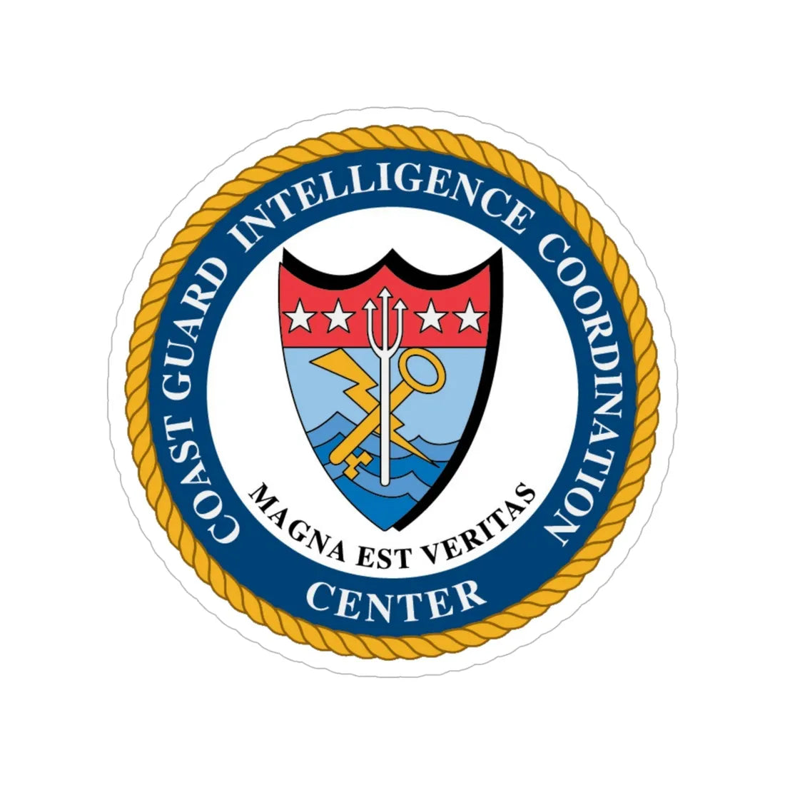 USCG Intelligence Coordination Ctr (U.S. Coast Guard) Transparent STICKER Die-Cut Vinyl Decal 6 Inch - The Sticker Space