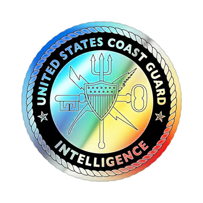USCG Intelligence (U.S. Coast Guard) Holographic STICKER Die-Cut Vinyl Decal 2 Inch Holographic - The Sticker Space