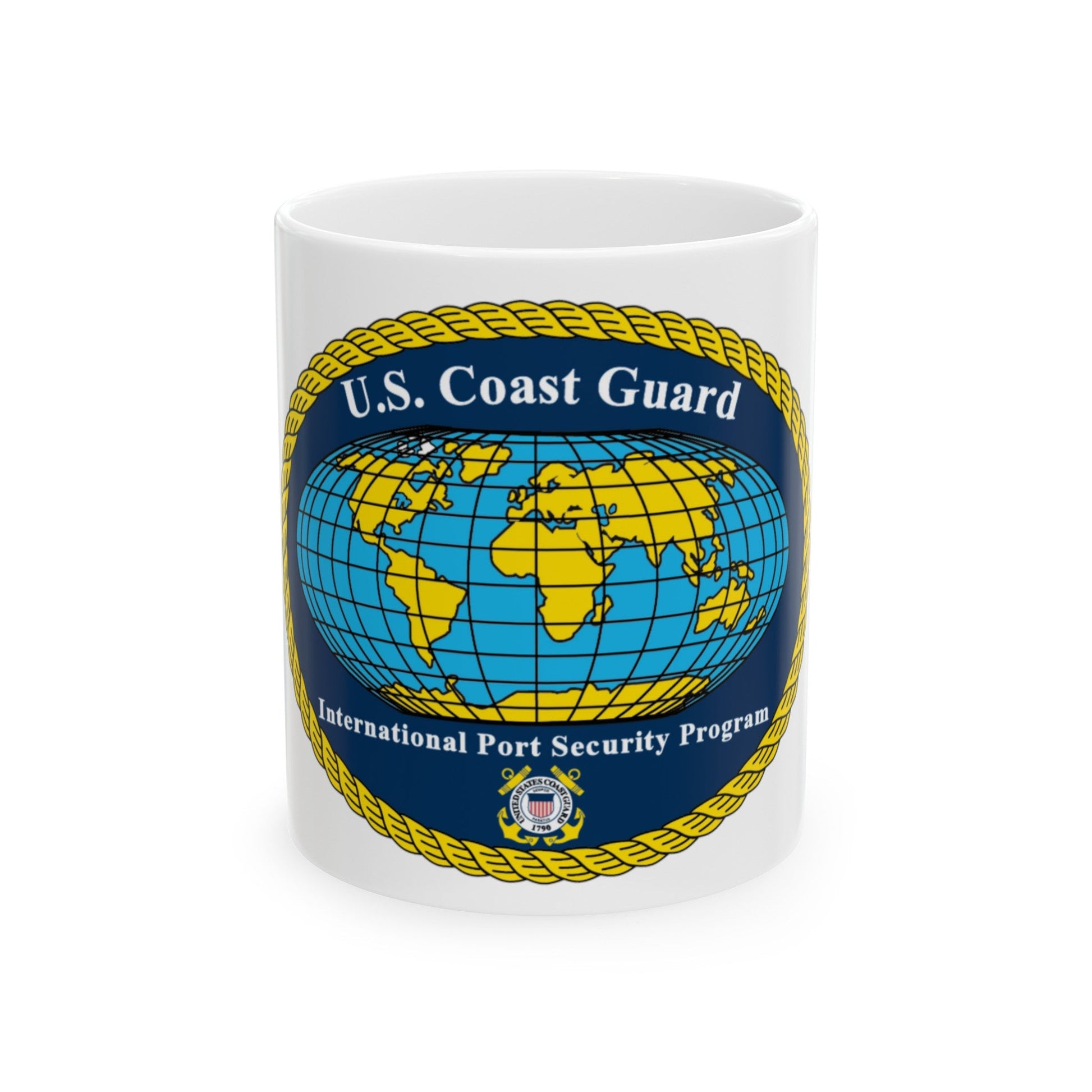 USCG International Port Security Program (U.S. Coast Guard) White Coffee Mug-11oz-The Sticker Space