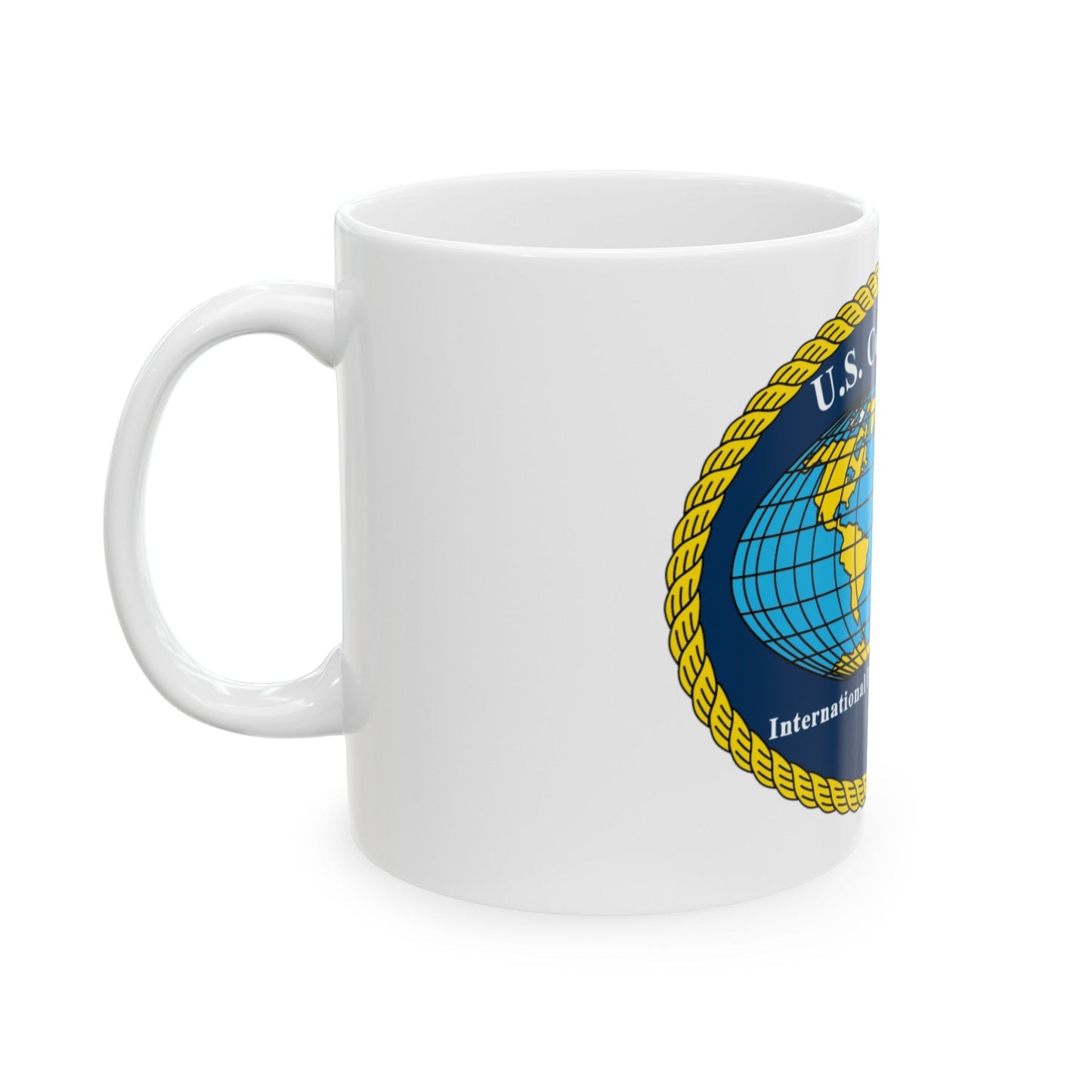 USCG International Port Security Program (U.S. Coast Guard) White Coffee Mug-The Sticker Space