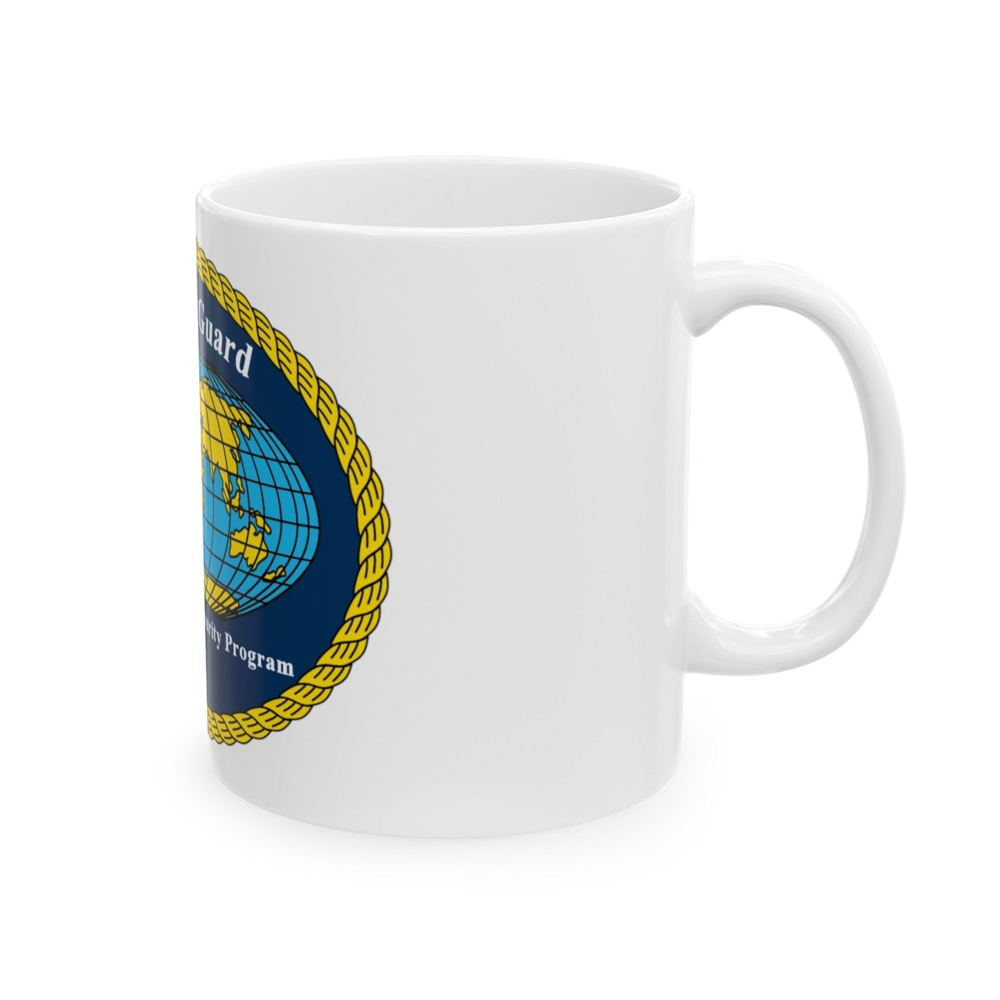 USCG International Port Security Program (U.S. Coast Guard) White Coffee Mug-The Sticker Space