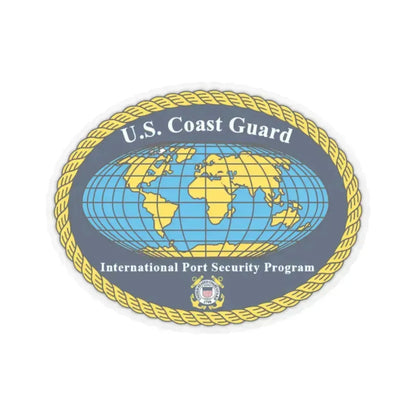 USCG International Port Security Program (U.S. Coast Guard) STICKER Vinyl Kiss-Cut Decal 2 Inch Transparent - The Sticker Space