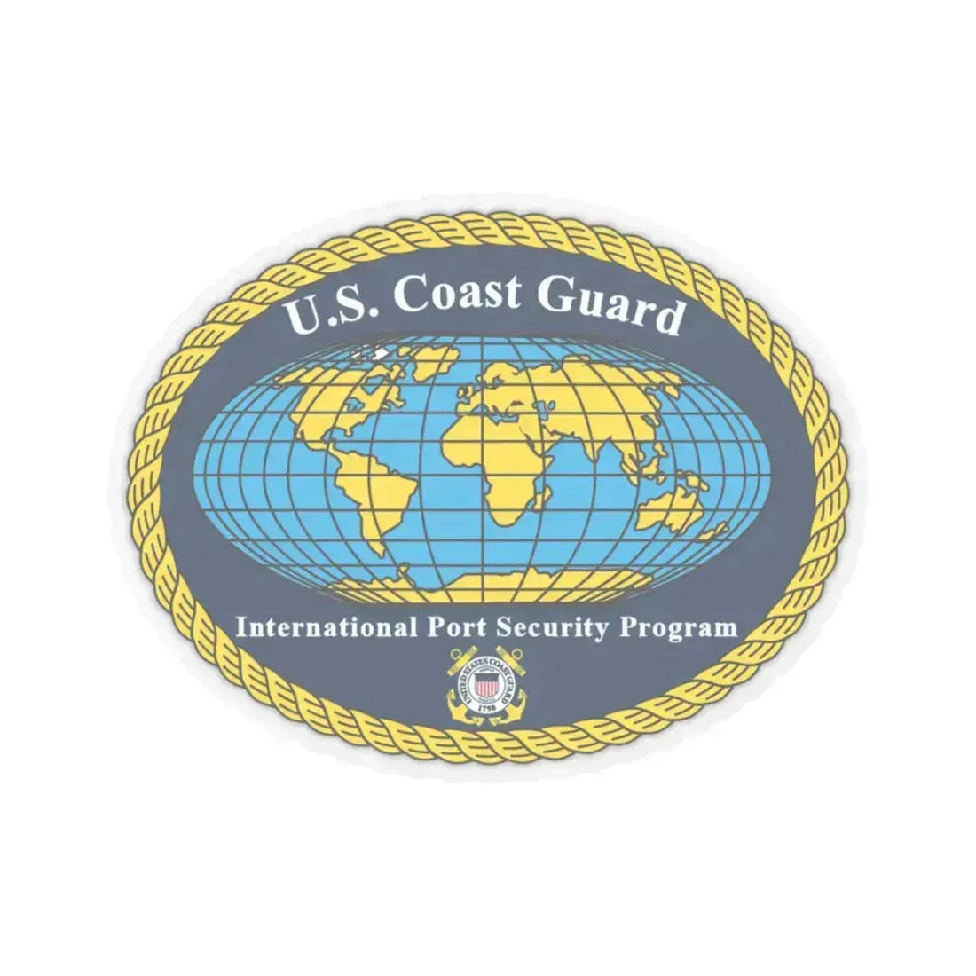 USCG International Port Security Program (U.S. Coast Guard) STICKER Vinyl Kiss-Cut Decal 3 Inch Transparent - The Sticker Space