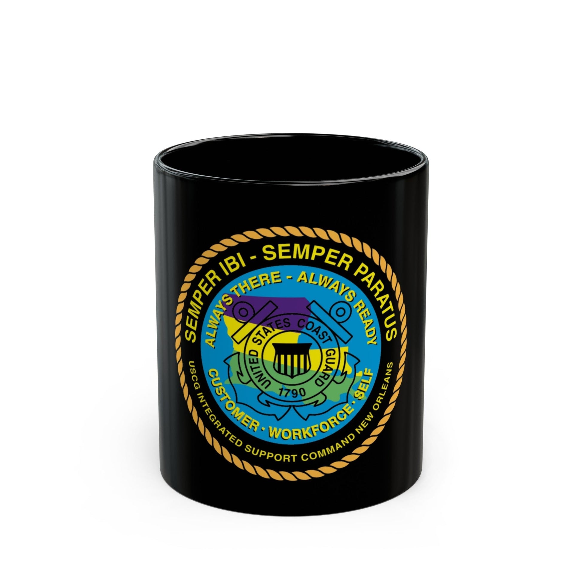 USCG ISC New Orleans (U.S. Coast Guard) Black Coffee Mug-11oz-The Sticker Space