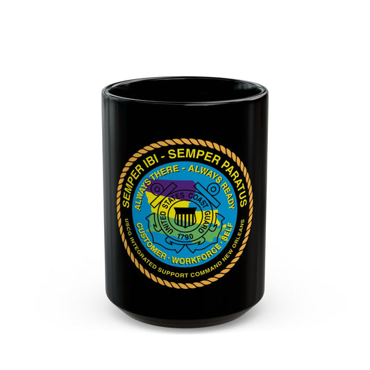 USCG ISC New Orleans (U.S. Coast Guard) Black Coffee Mug-15oz-The Sticker Space