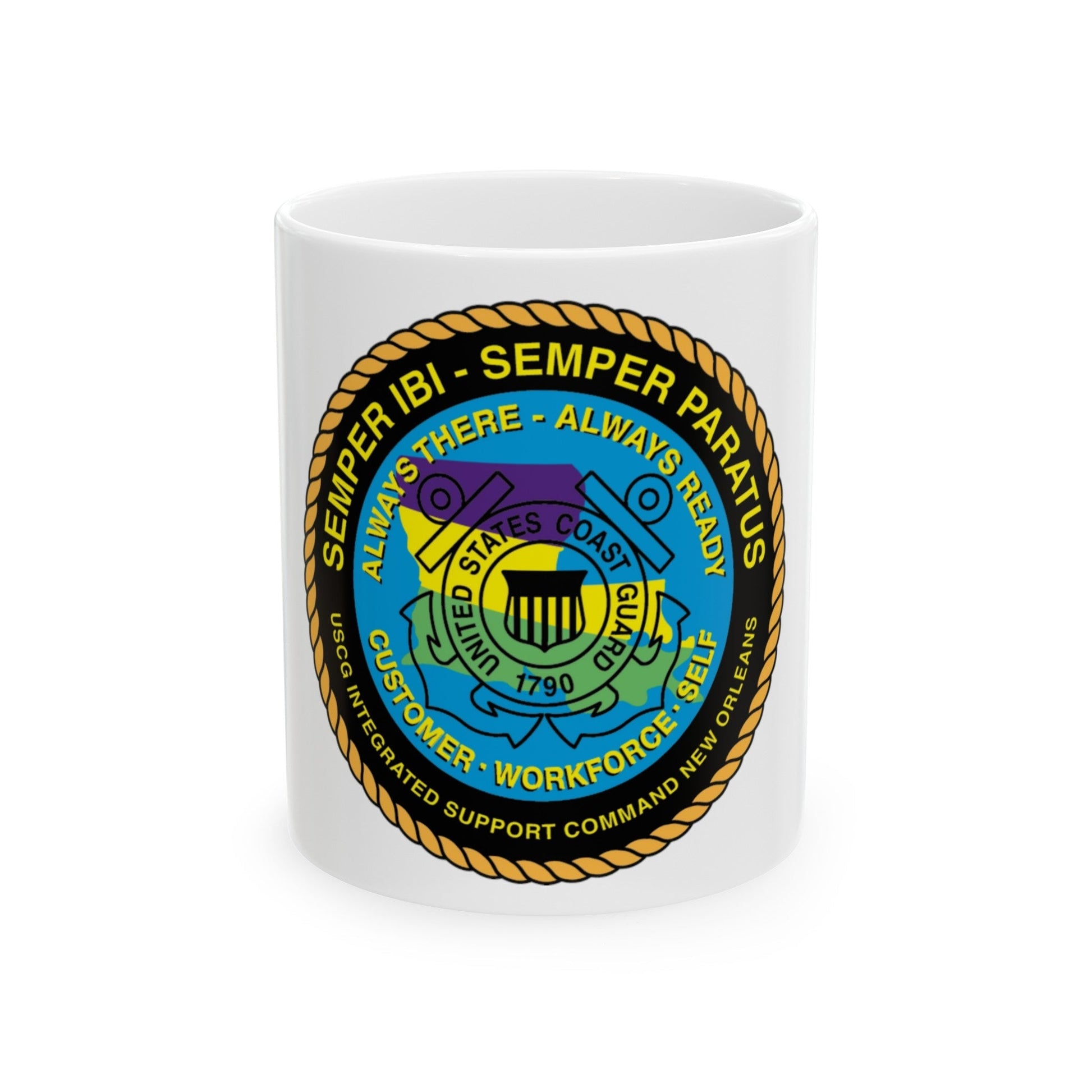 USCG ISC New Orleans (U.S. Coast Guard) White Coffee Mug-11oz-The Sticker Space