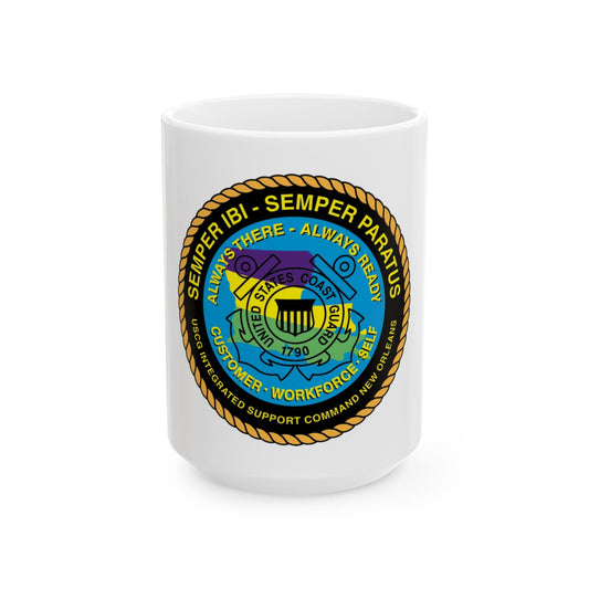 USCG ISC New Orleans (U.S. Coast Guard) White Coffee Mug-15oz-The Sticker Space