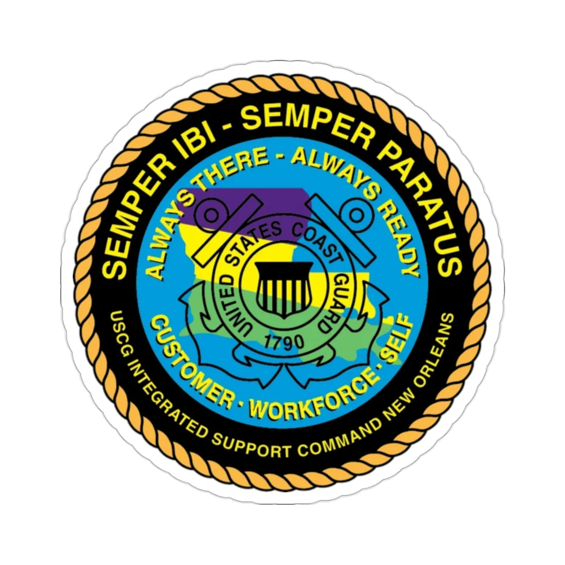 USCG ISC New Orleans (U.S. Coast Guard) STICKER Vinyl Die-Cut Decal 2 Inch - The Sticker Space