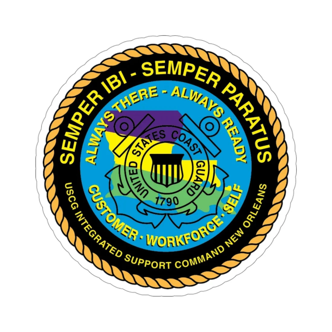 USCG ISC New Orleans (U.S. Coast Guard) STICKER Vinyl Die-Cut Decal 3 Inch - The Sticker Space