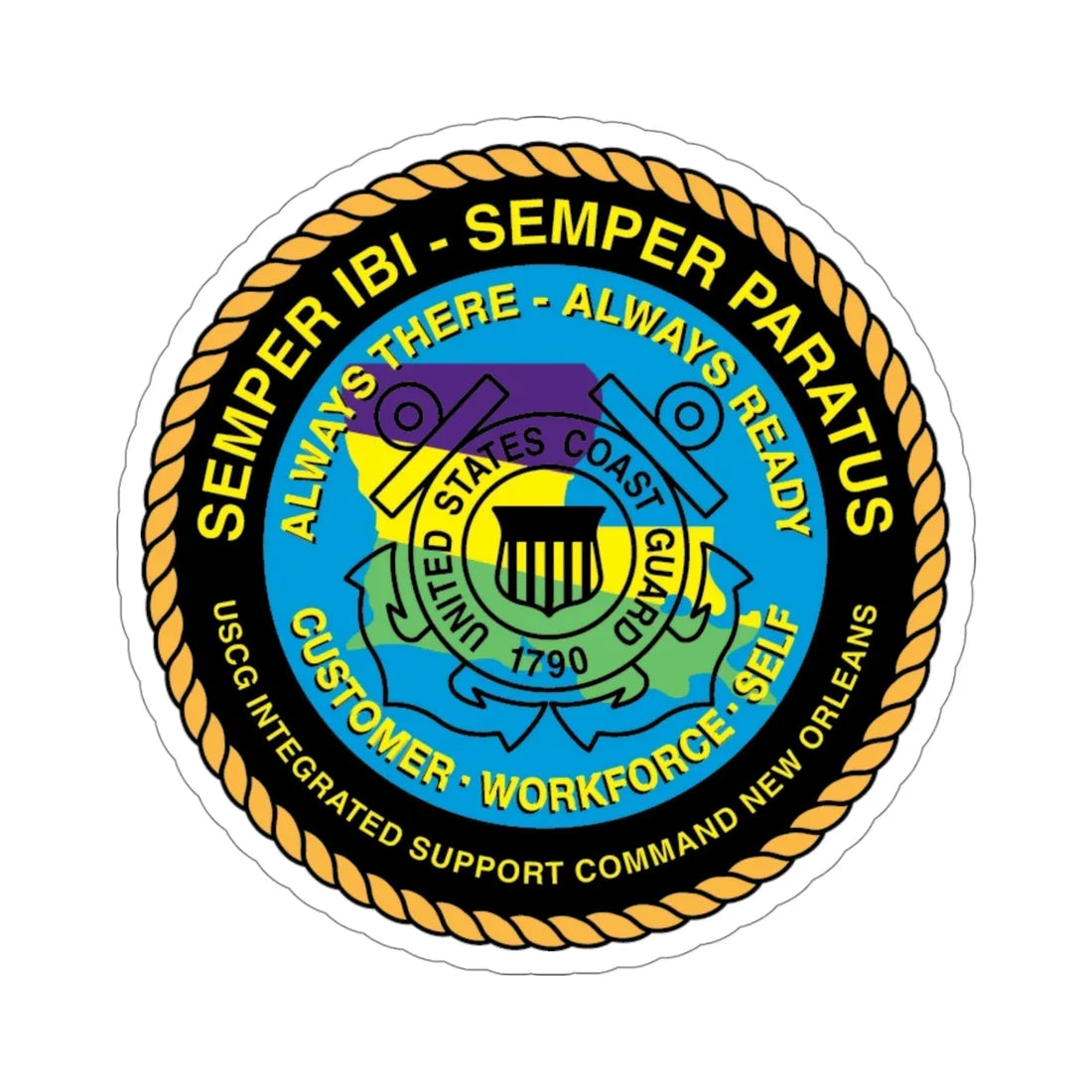 USCG ISC New Orleans (U.S. Coast Guard) STICKER Vinyl Die-Cut Decal 4 Inch - The Sticker Space