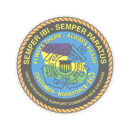 USCG ISC New Orleans (U.S. Coast Guard) STICKER Vinyl Kiss-Cut Decal 3 Inch Transparent - The Sticker Space