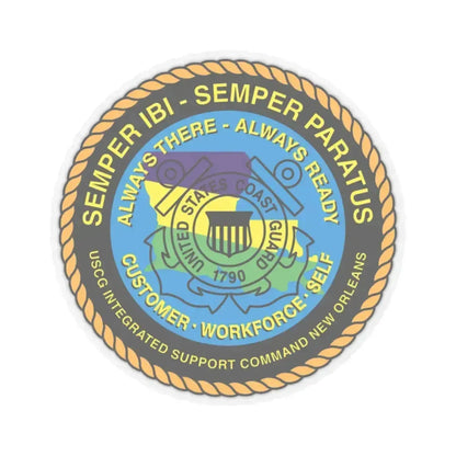 USCG ISC New Orleans (U.S. Coast Guard) STICKER Vinyl Kiss-Cut Decal 3 Inch Transparent - The Sticker Space