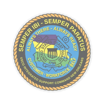 USCG ISC New Orleans (U.S. Coast Guard) STICKER Vinyl Kiss-Cut Decal 4 Inch Transparent - The Sticker Space