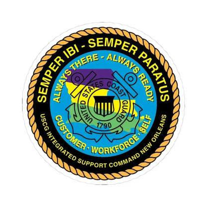 USCG ISC New Orleans (U.S. Coast Guard) STICKER Vinyl Kiss-Cut Decal 4 Inch White - The Sticker Space