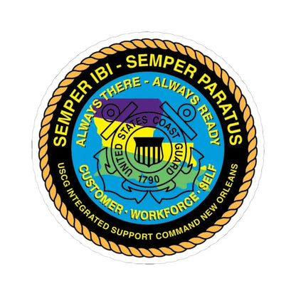 USCG ISC New Orleans (U.S. Coast Guard) STICKER Vinyl Kiss-Cut Decal 6 Inch White - The Sticker Space