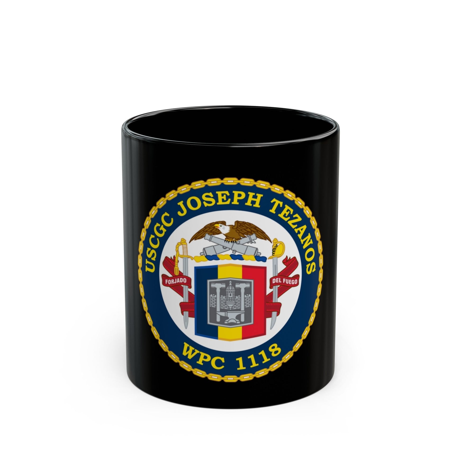 USCG Joseph Tezanos WPC 1118 (U.S. Coast Guard) Black Coffee Mug-11oz-The Sticker Space