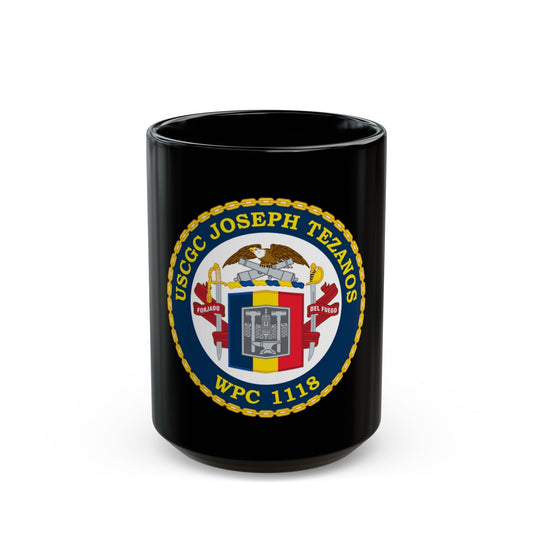 USCG Joseph Tezanos WPC 1118 (U.S. Coast Guard) Black Coffee Mug-15oz-The Sticker Space