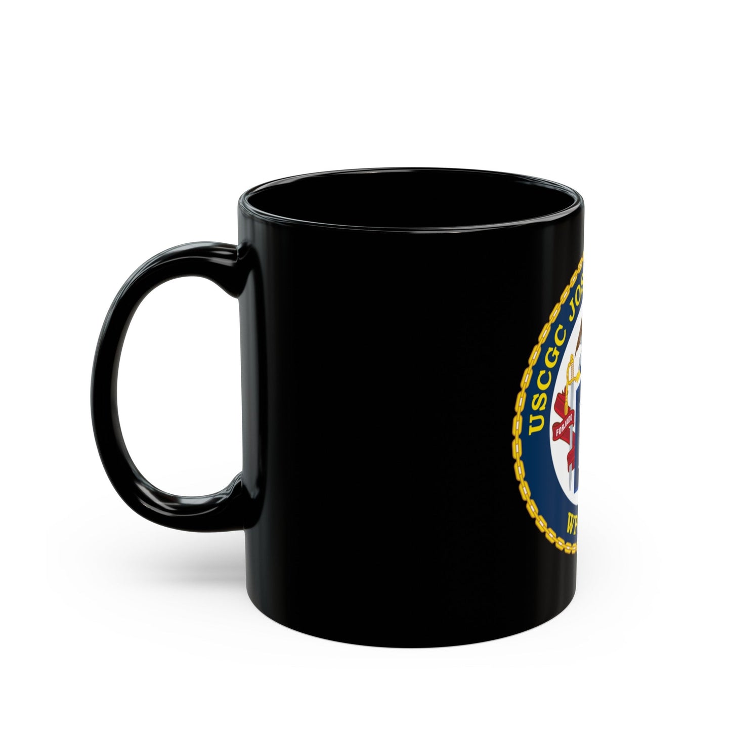 USCG Joseph Tezanos WPC 1118 (U.S. Coast Guard) Black Coffee Mug-The Sticker Space