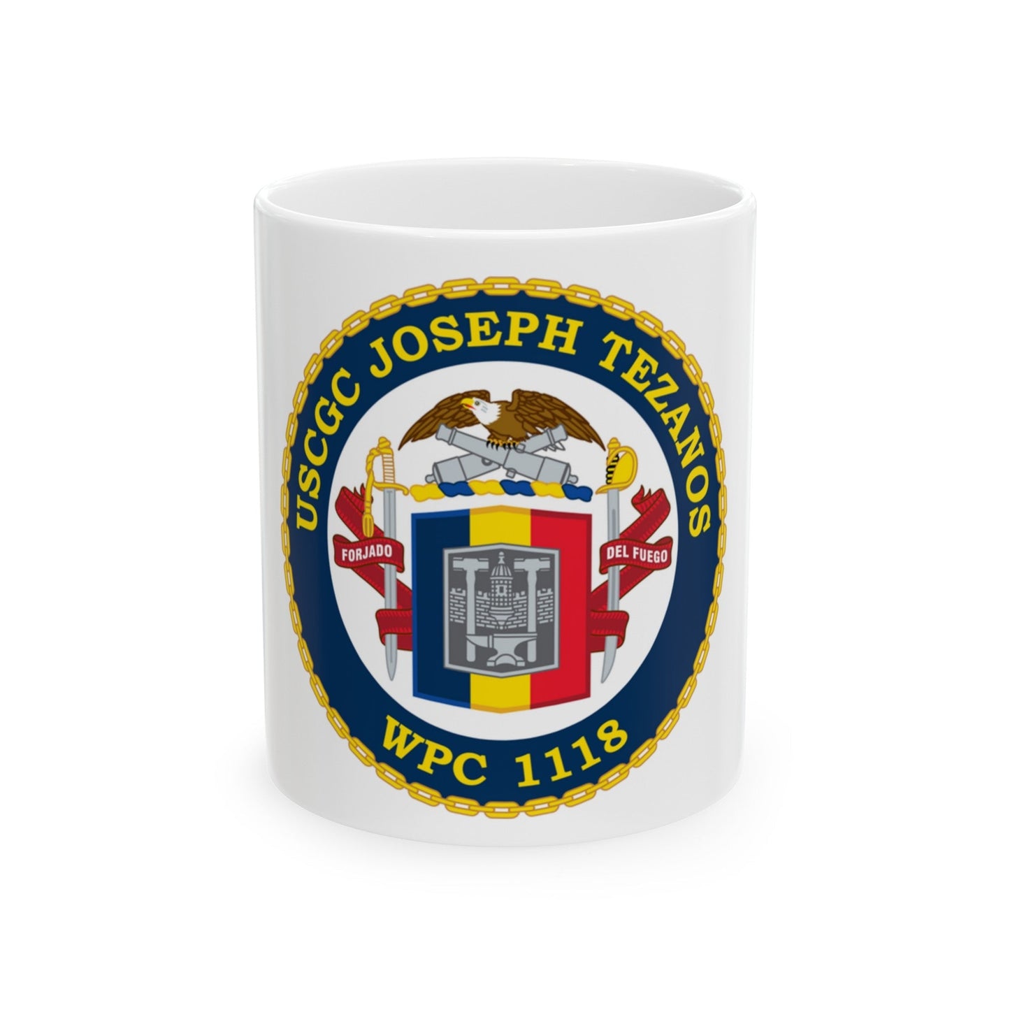 USCG Joseph Tezanos WPC 1118 (U.S. Coast Guard) White Coffee Mug-11oz-The Sticker Space