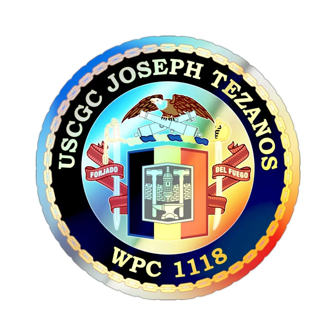 USCG Joseph Tezanos WPC 1118 (U.S. Coast Guard) Holographic STICKER Die-Cut Vinyl Decal 2 Inch Holographic - The Sticker Space