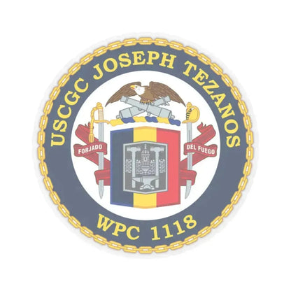 USCG Joseph Tezanos WPC 1118 (U.S. Coast Guard) STICKER Vinyl Kiss-Cut Decal 3 Inch Transparent - The Sticker Space