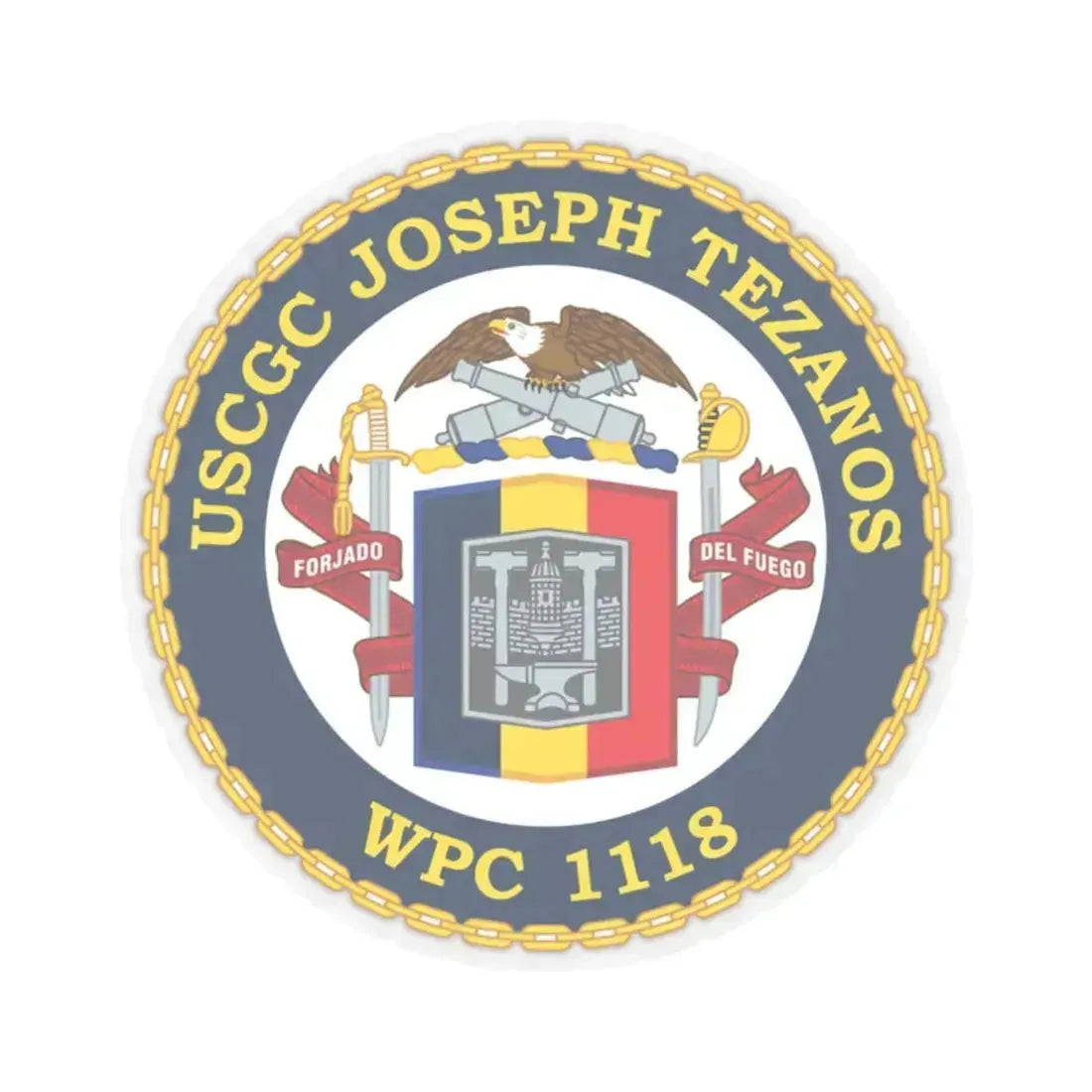 USCG Joseph Tezanos WPC 1118 (U.S. Coast Guard) STICKER Vinyl Kiss-Cut Decal 6 Inch Transparent - The Sticker Space