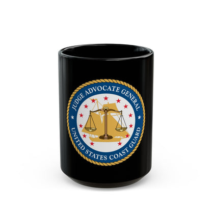 USCG Judge Advocate General (U.S. Coast Guard) Black Coffee Mug-15oz-The Sticker Space