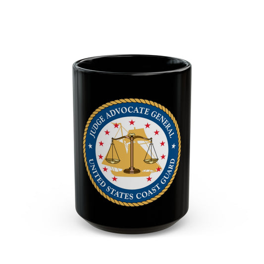 USCG Judge Advocate General (U.S. Coast Guard) Black Coffee Mug-15oz-The Sticker Space