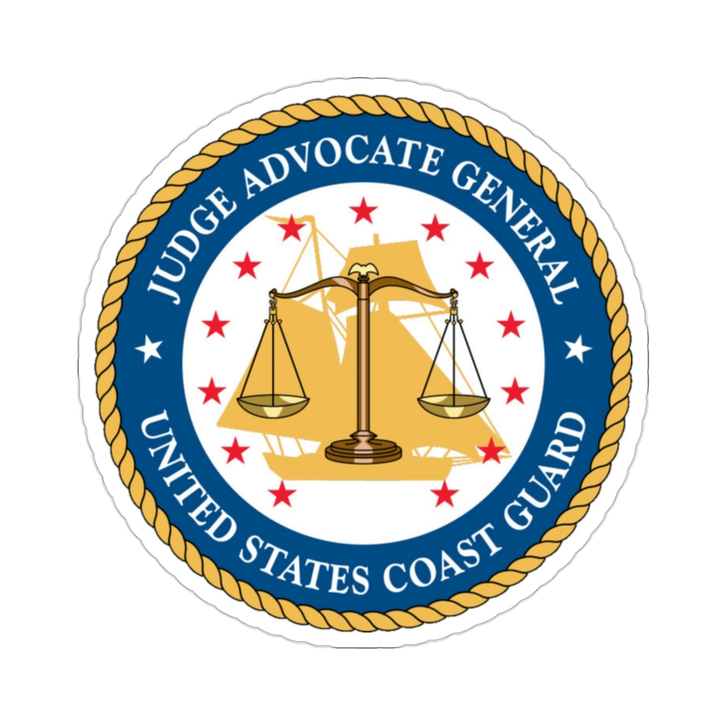 USCG Judge Advocate General (U.S. Coast Guard) STICKER Vinyl Die-Cut Decal-2 Inch-The Sticker Space